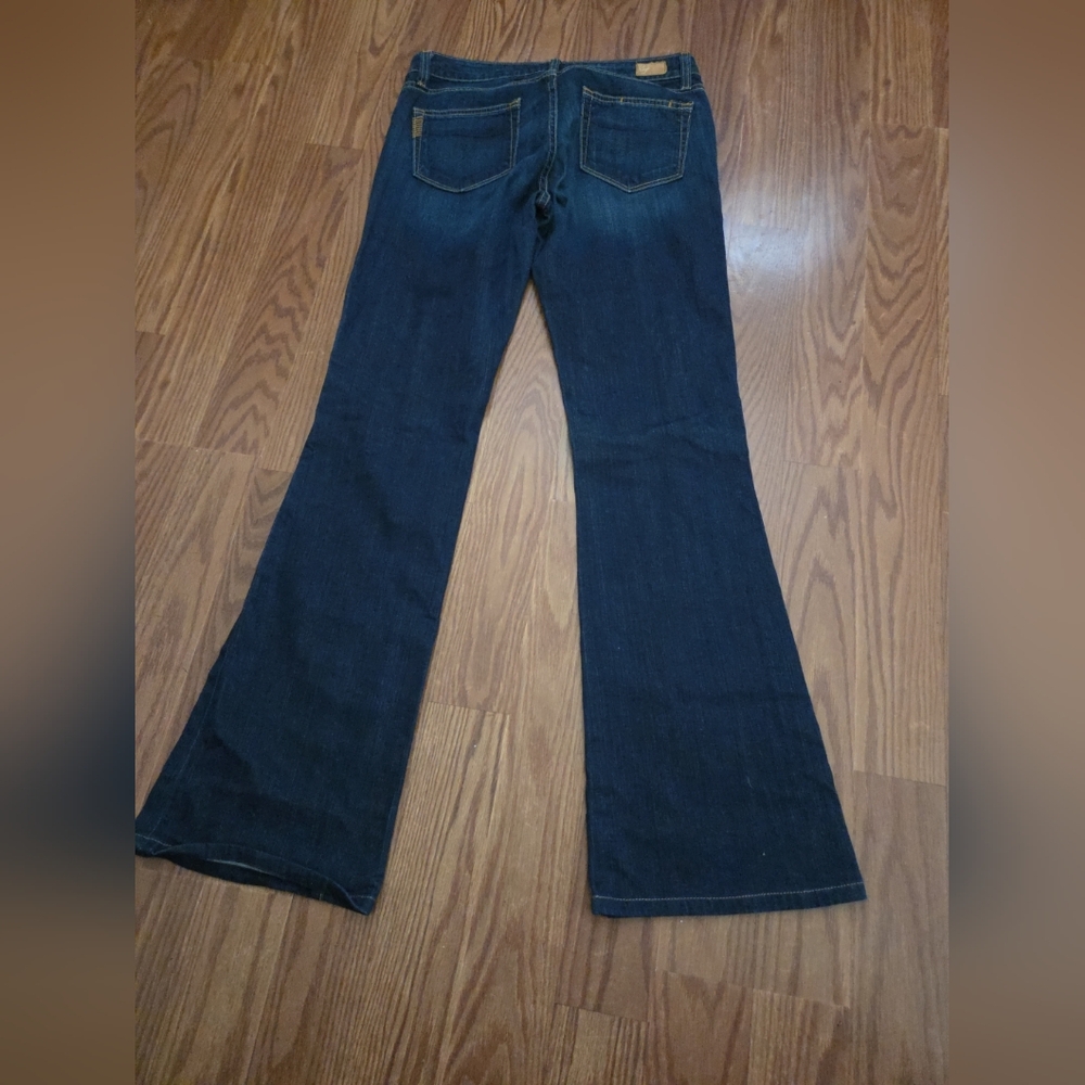 Paige Hollywood Hills Indigo Bell Bottom, Bootcut Size 28 - Picture 10 of 12